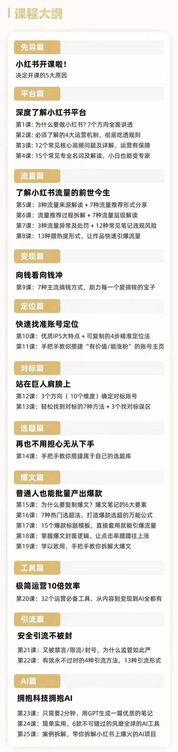 2024年最新小红书运营课程:普通人也能引爆小红书(25节课)