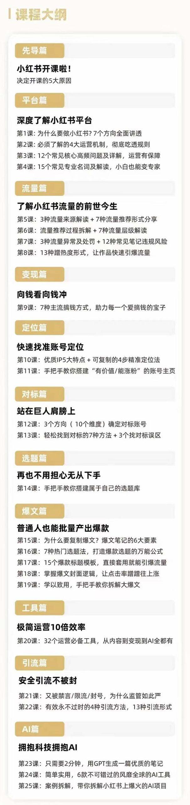2024年最新小红书运营课程:普通人也能引爆小红书(25节课)